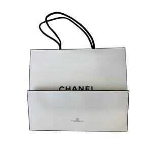 CHANEL Classic Shopping Gift Bag Embossed logo | 9.75" x 11.5" x 5”